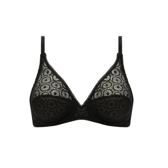 NEW CHANTELLE fete sheer mesh underwire bra in black - Picture 1 of 3